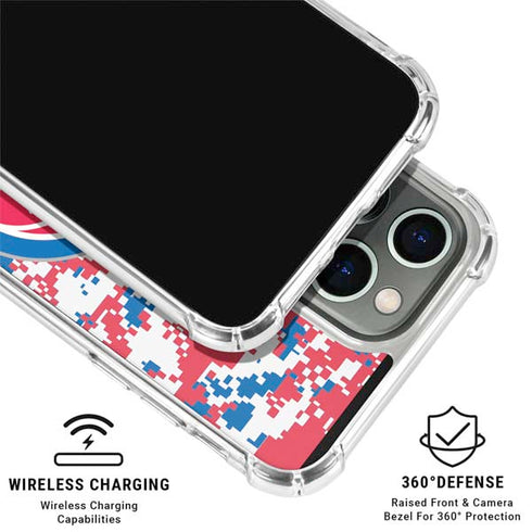 NBA Detroit Pistons Digi Camo iPhone 16 Pro Clear Case